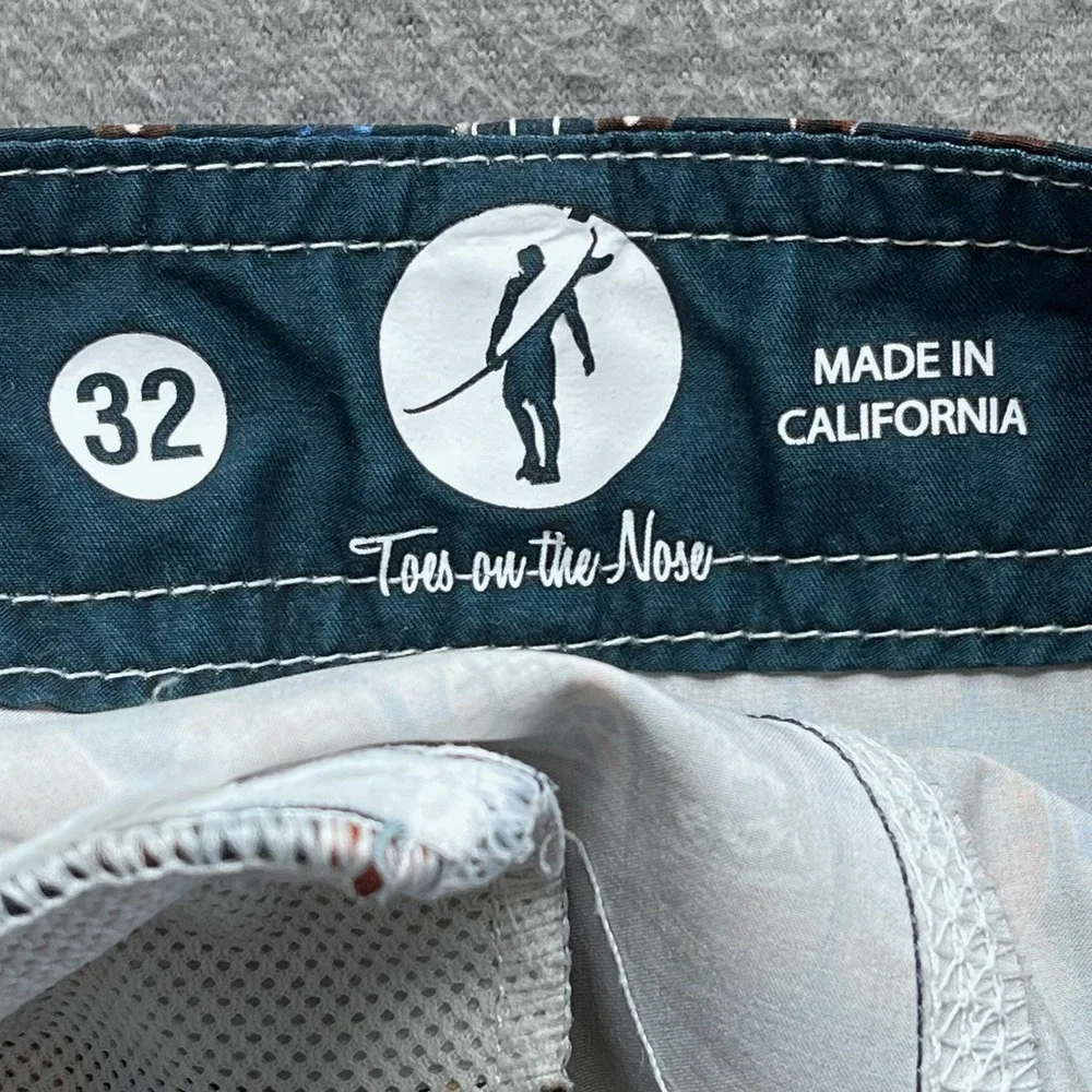 Toes on the Nose Men Swim Trunks Beer Bottle Print Party Y2K‎ Size 32 USA